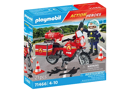 Feuerwehrmotorrad am Unfallort