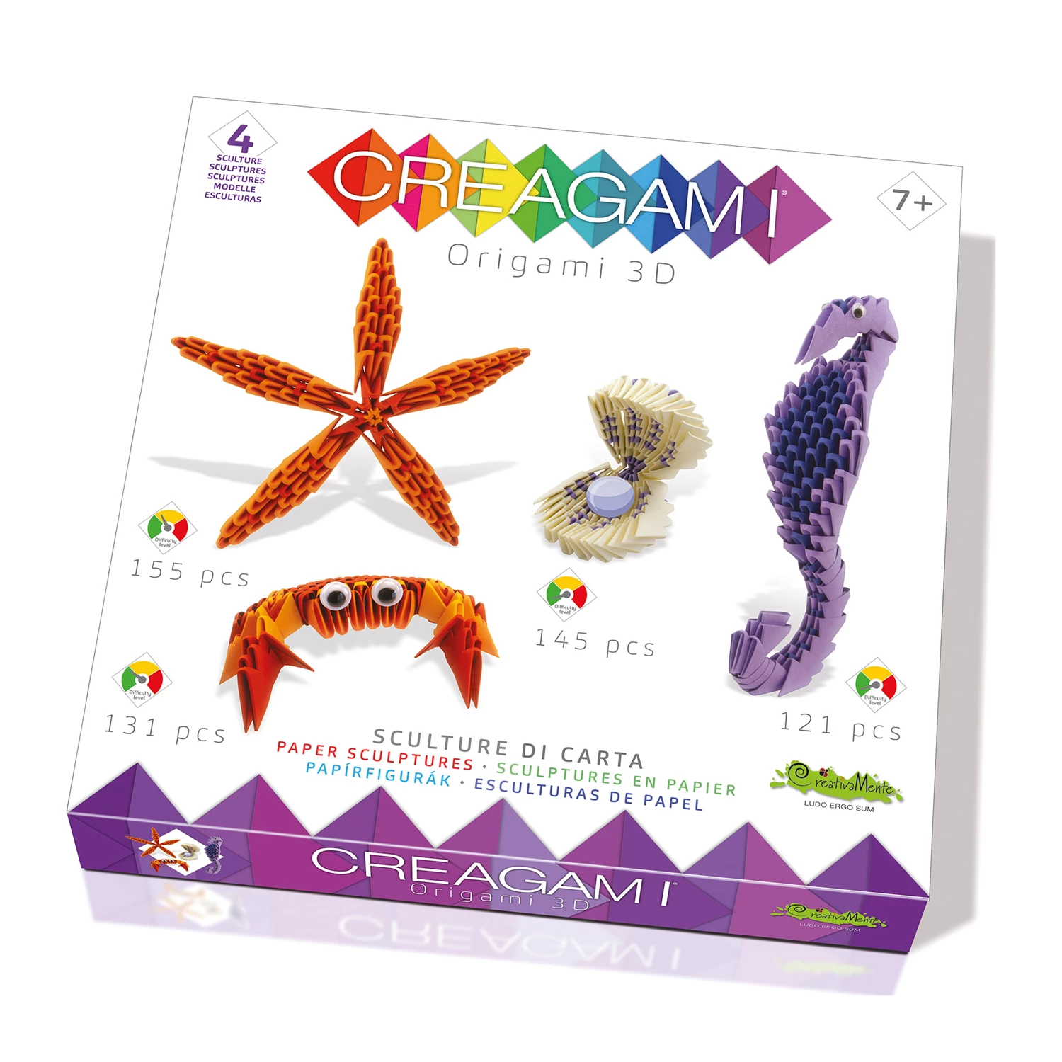 Origami 3D 4er Set Meer