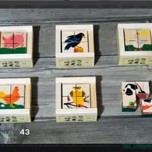 Klötzlipuzzle Mini 4-teilig Bauernhof