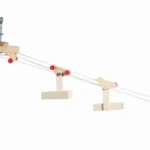 Mini-Seilbahn mit zwei Wagon und Station